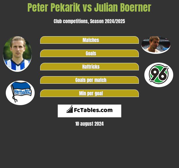 Peter Pekarik vs Julian Boerner h2h player stats