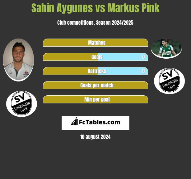 Sahin Aygunes vs Markus Pink h2h player stats