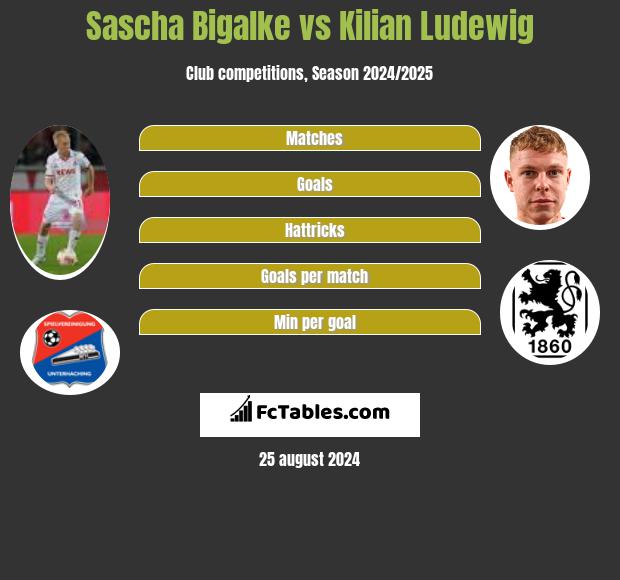 Sascha Bigalke vs Kilian Ludewig h2h player stats