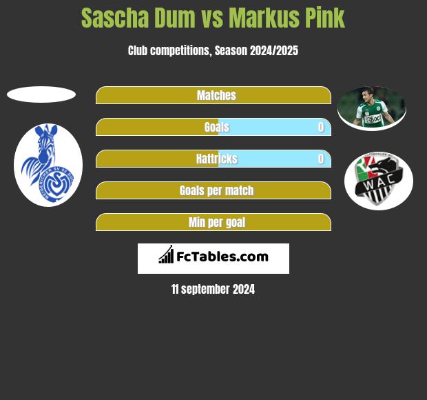 Sascha Dum vs Markus Pink h2h player stats