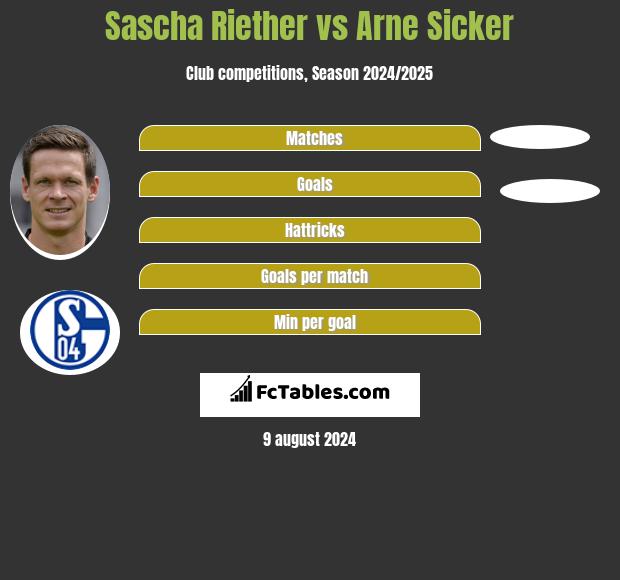 Sascha Riether vs Arne Sicker h2h player stats