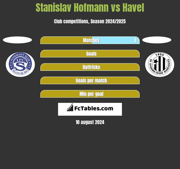 Stanislav Hofmann vs Havel h2h player stats