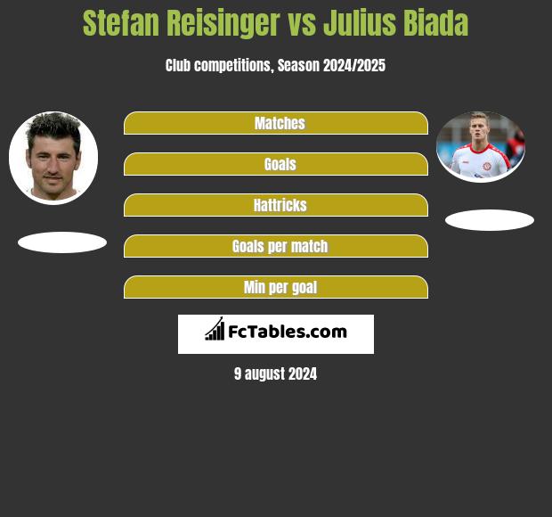 Stefan Reisinger vs Julius Biada h2h player stats