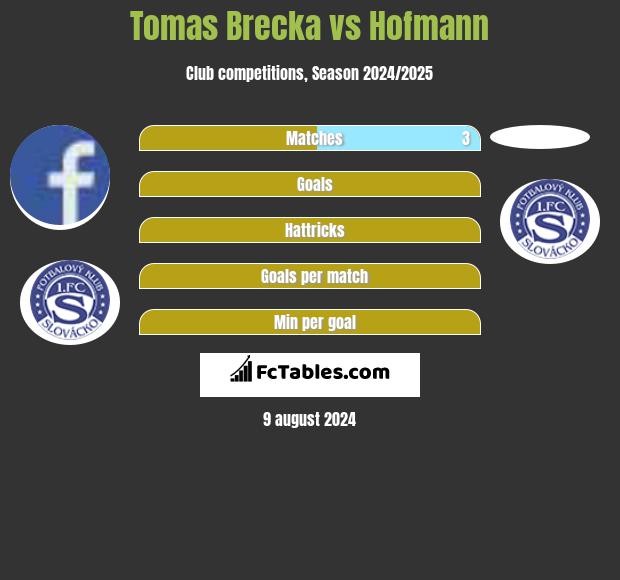 Tomas Brecka vs Hofmann h2h player stats