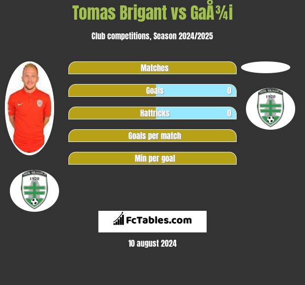 Tomas Brigant vs GaÅ¾i h2h player stats