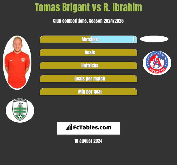 Tomas Brigant vs R. Ibrahim h2h player stats