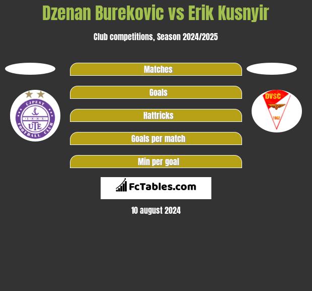 Dzenan Burekovic vs Erik Kusnyir h2h player stats