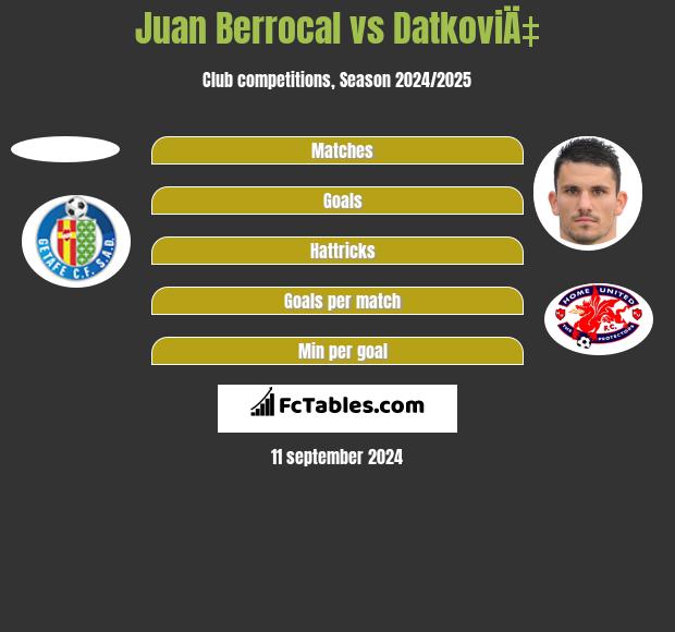 Juan Berrocal vs DatkoviÄ‡ h2h player stats