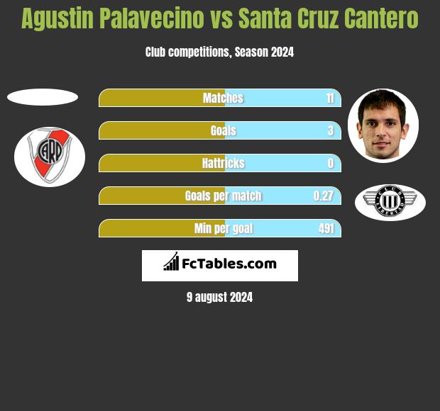 Agustin Palavecino vs Santa Cruz Cantero h2h player stats