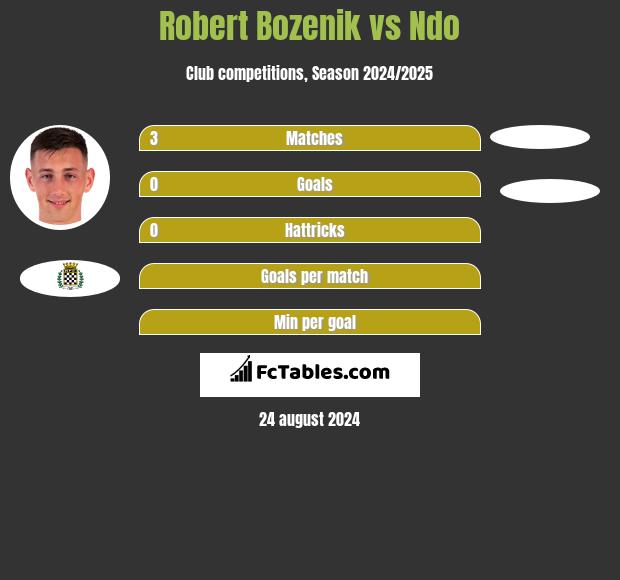 Robert Bozenik vs Ndo h2h player stats