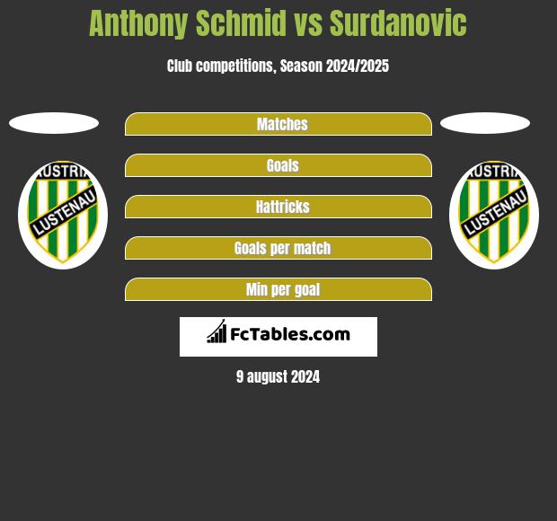 Anthony Schmid vs Surdanovic h2h player stats