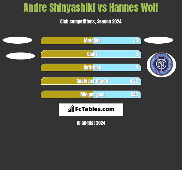 Andre Shinyashiki vs Hannes Wolf h2h player stats