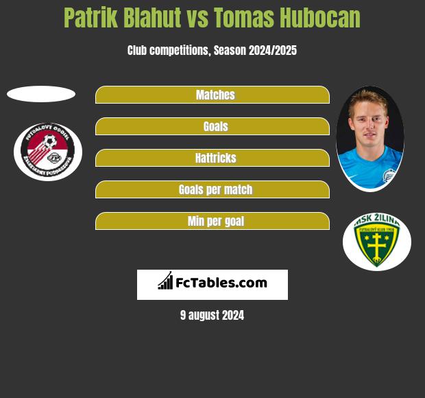 Patrik Blahut vs Tomas Hubocan h2h player stats